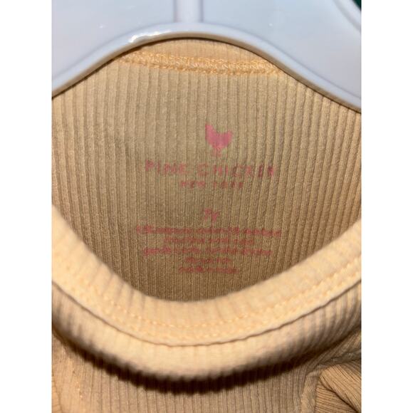 Pink Chicken size 7 beige tan long sleeved top - Picture 6 of 6